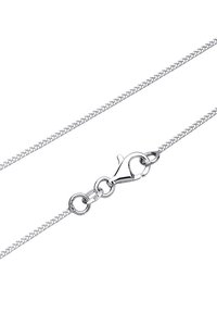 Sølv kæde halskæde med et struktureret design, der har en slags clasp og et stemplet "925" mærke, der indikerer sterlingsølv.