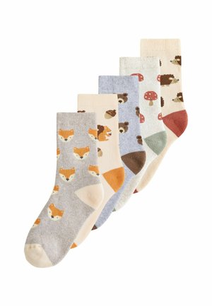 RICH 5 PACK  - Ponožky - ecru woodland animals