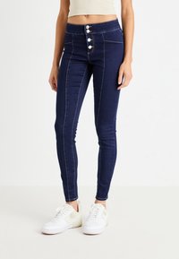 ONLY Vaqueros pitillo - dark-blue denim