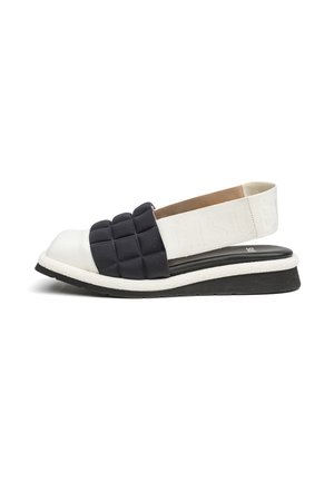 SUÈI SUÈI SLINGBACK BLACK AND WHITE WITH SQUARED TOE - Ballerine sling - white