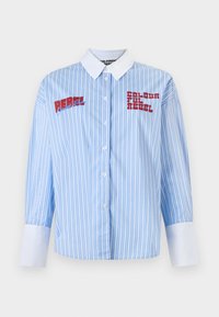 TALIA STRIPED ARTWORKS - Pogājama blūze - white/blue
