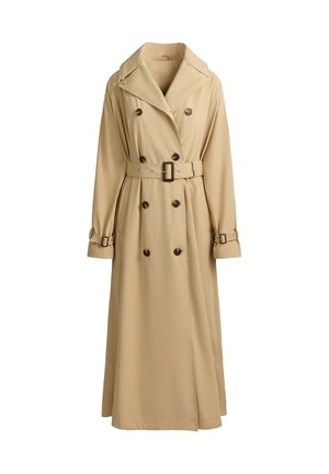 OYSHO, EXTRA LIGHTWEIGHT 10K WATERPROOF LONG JACKET - Trench - camel