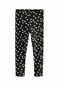 Next RIBBED  - REGULAR FIT - Leggings - Byxor - black white spot