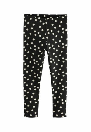 RIBBED  - REGULAR FIT - Leggings - Byxor - black white spot