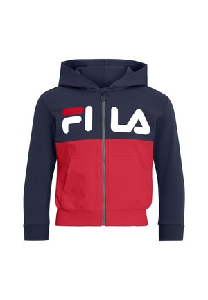 Zip-up sweatshirt - black iris true red