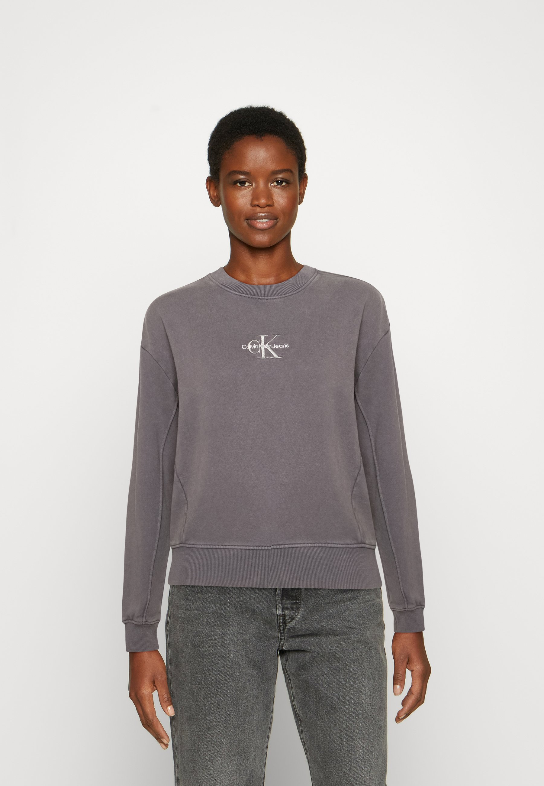 monogram logo crew neck