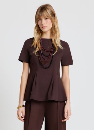 Calliope, CAMICIA TINTA UNITA - Blouse - cioccolato scuro