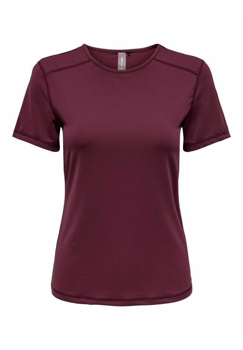 ONLY Play ONPMILA LIFE ON SLIM TEE  - Camiseta básica - windsor wine