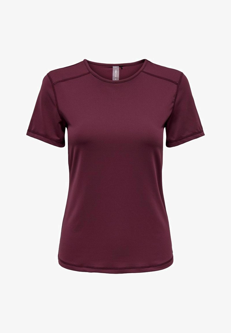 ONLY Play ONPMILA LIFE ON SLIM TEE - Camiseta básica - windsor wine