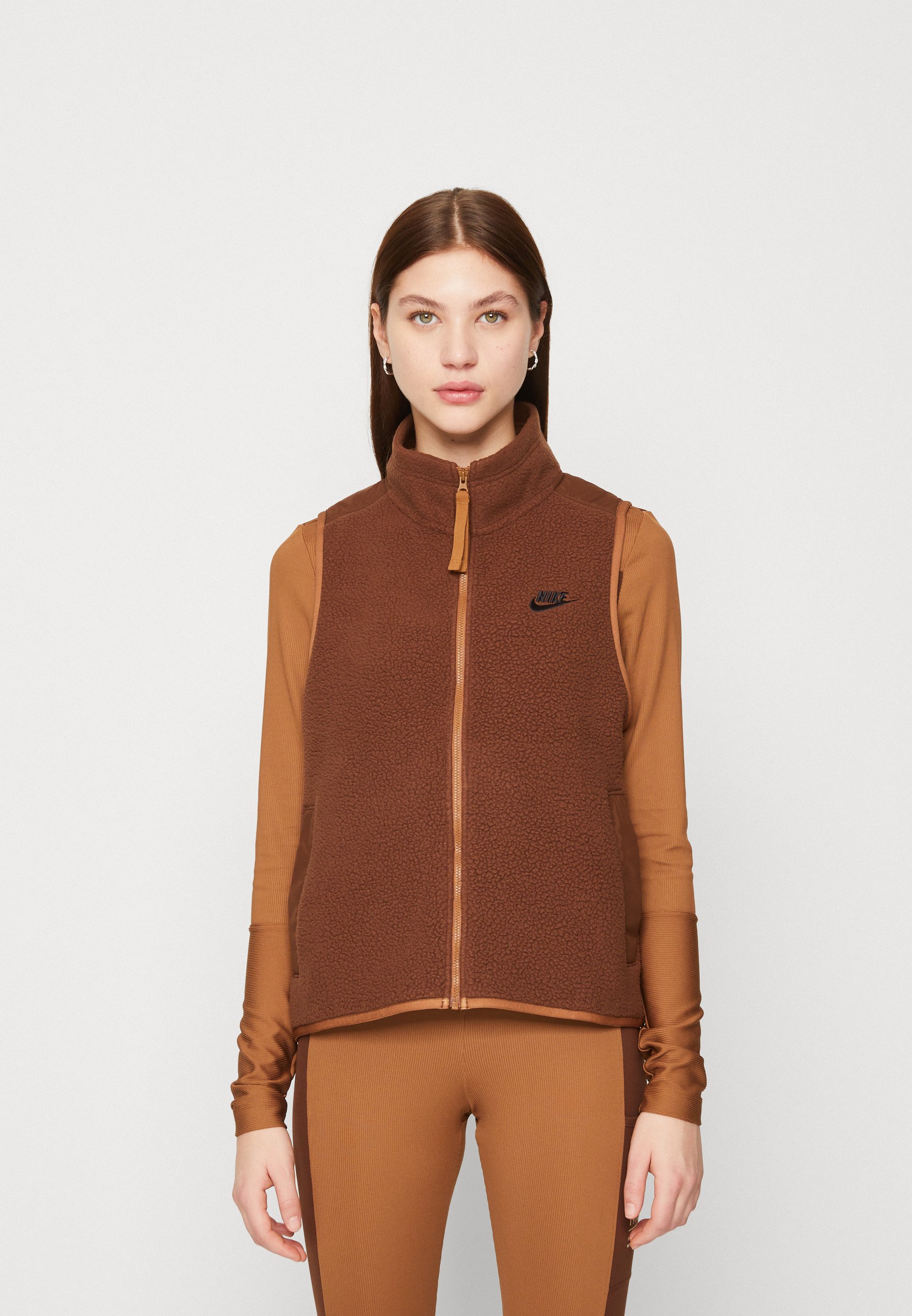 brown nike vest