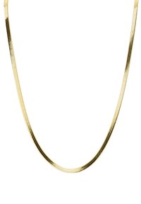 Gouden kettinghalsketting, glad serpentine ontwerp, flexibele textuur, glanzende afwerking, uniforme dikte, geschikt voor het combineren of alleen te dragen.