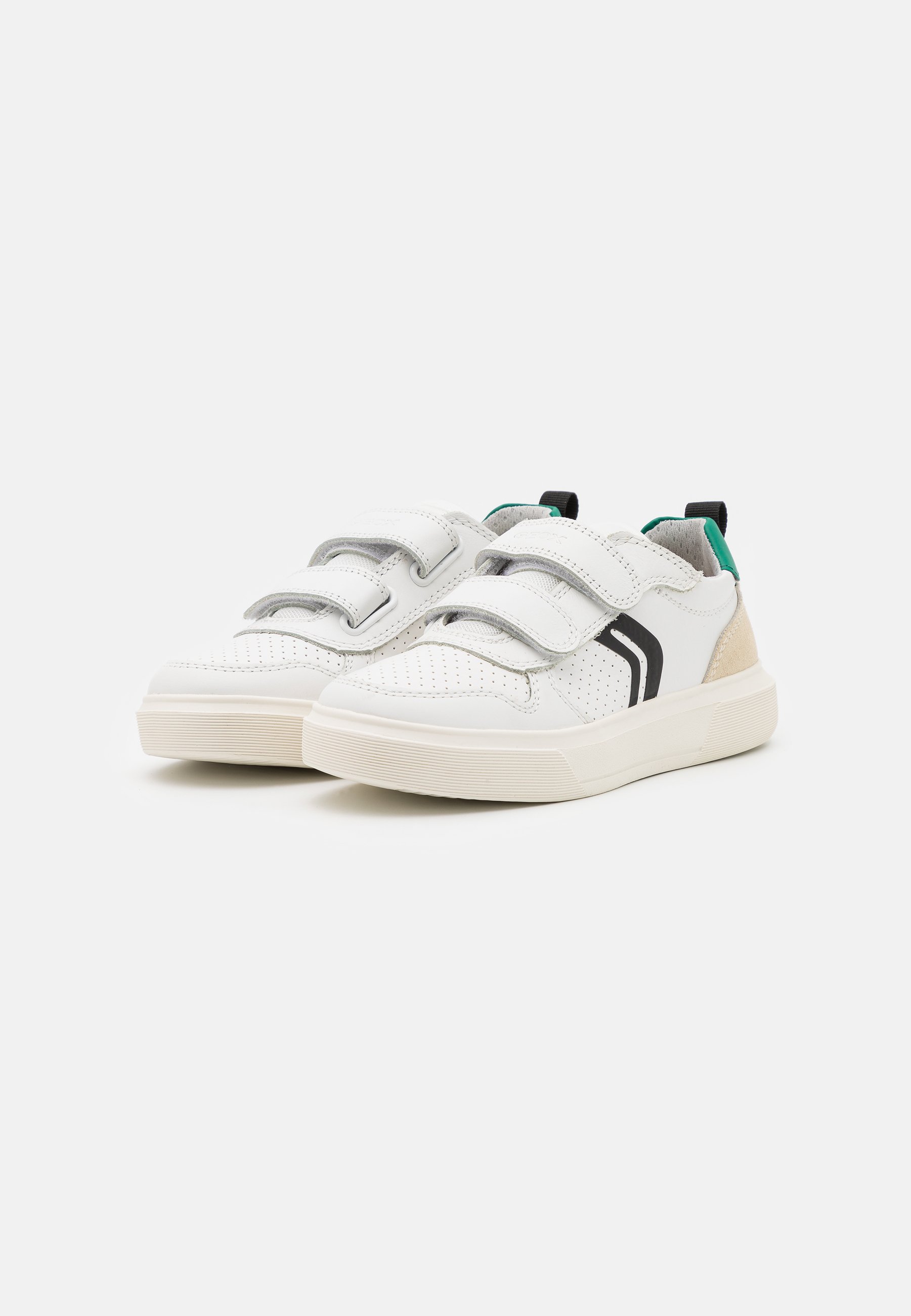 Geox NETTUNO BOY - Sneakers basse - white/green/bianco - Zalando.it