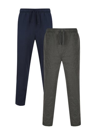 2PK RENE - Nachtwäsche Hose - navy & charcoal marl