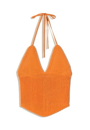 Bershka, TOP WITH OPENWORK DETAIL - Blouse - orange