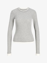 Geselecteerd, light grey melange detail:cloud dancer