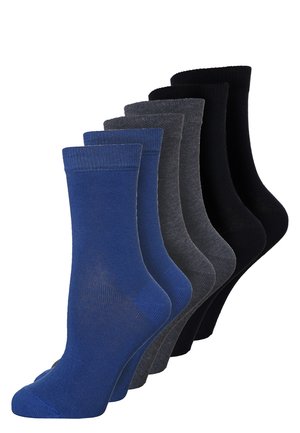 PLAIN UNISEX 6 PACK - Calcetines - navy/aqua/indigo