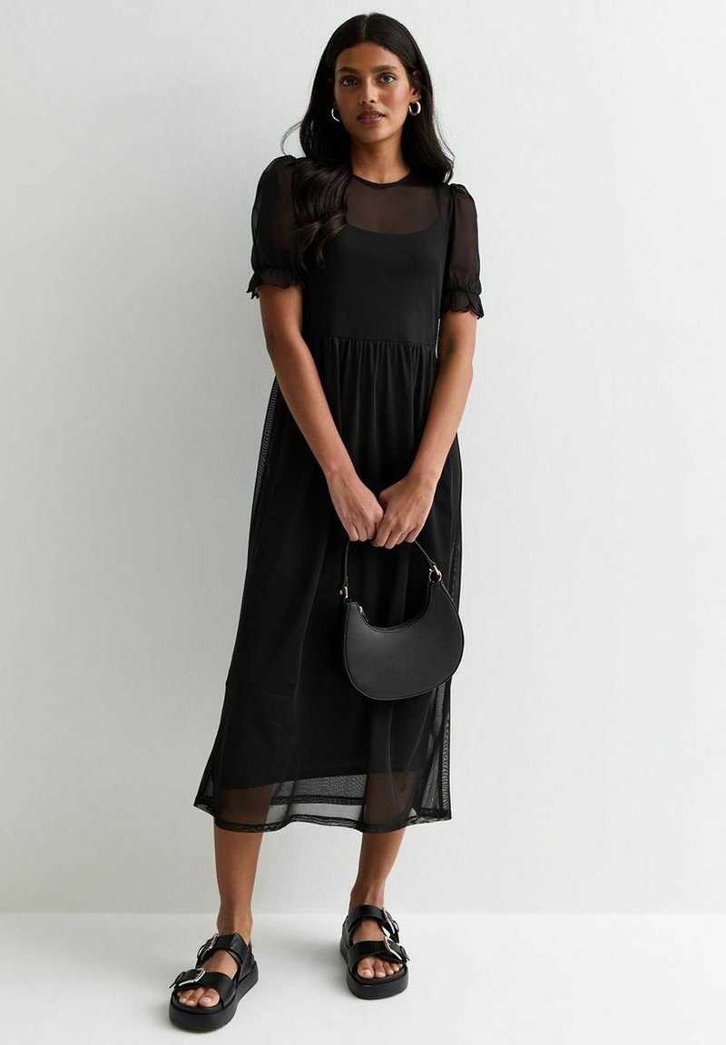 New Look MIDI SMOCK - Jurk - black