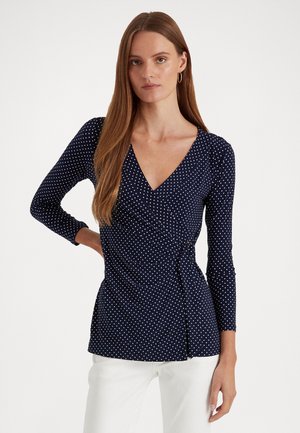 JAINAB MID SLEEVE - T-shirt à manches longues - navy/white