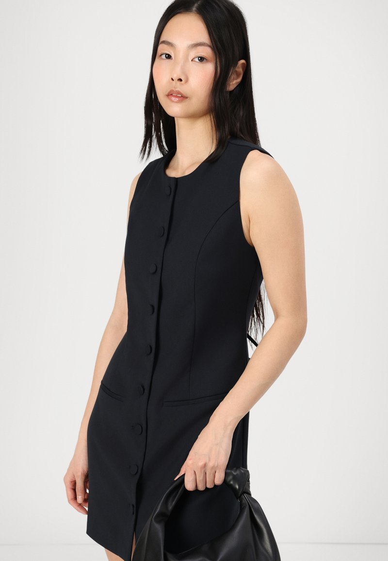 Abercrombie & Fitch The A&F Mara High-Neck Vest Mini Dress - Day dress -  black beauty/black - Zalando.ie
