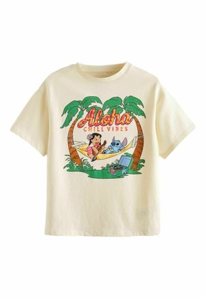 Next LICENSE   - Printtipaita - lilo stitch ecru cream
