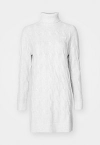SCRIPT CABLE DRESS - Džemperkleita - oat marl
