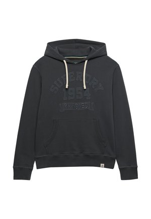 Superdry & Co, SUPERDRY TONAL APPLIQUE HOODIE.. - Hoodie - washed black