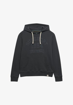 Superdry & Co, SUPERDRY TONAL APPLIQUE HOODIE.. - Hoodie - washed black