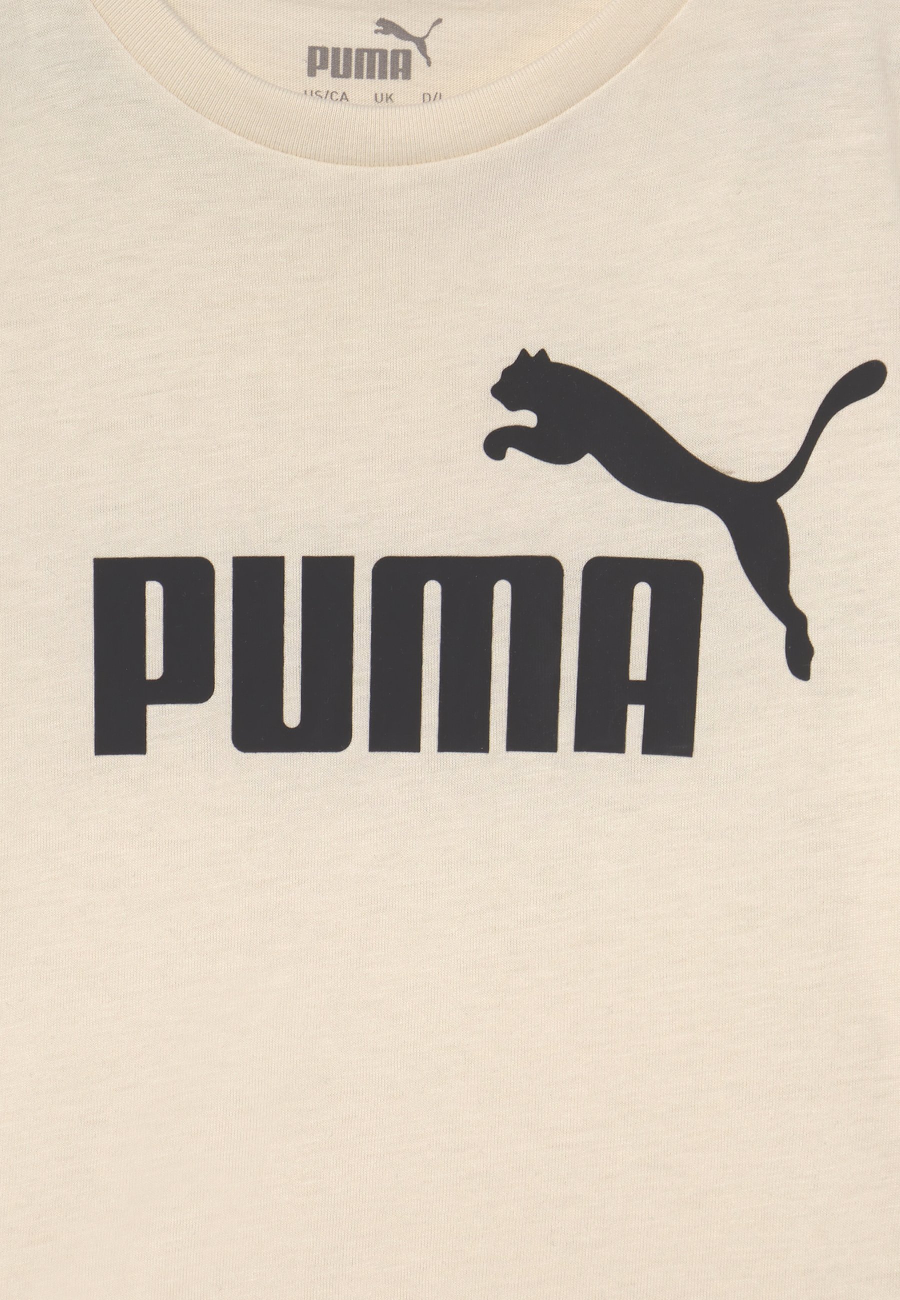 Puma LOGO TEE UNISEX - Marškinėliai su spaudiniu - ivory glow/beveik balta  - Zalando.lt