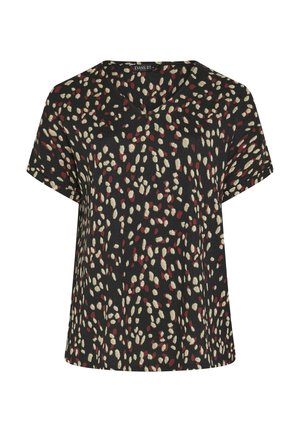Evans, PLUS SIZE SHORT SLEEVE TOPS - Blusa - black