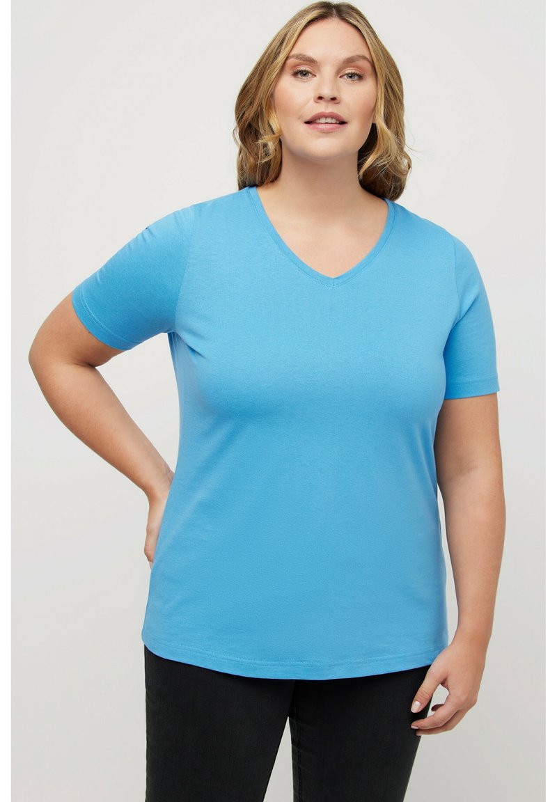 Ulla Popken Basic Shirtrolli Women's T-Shirt (1-Pack), Natural