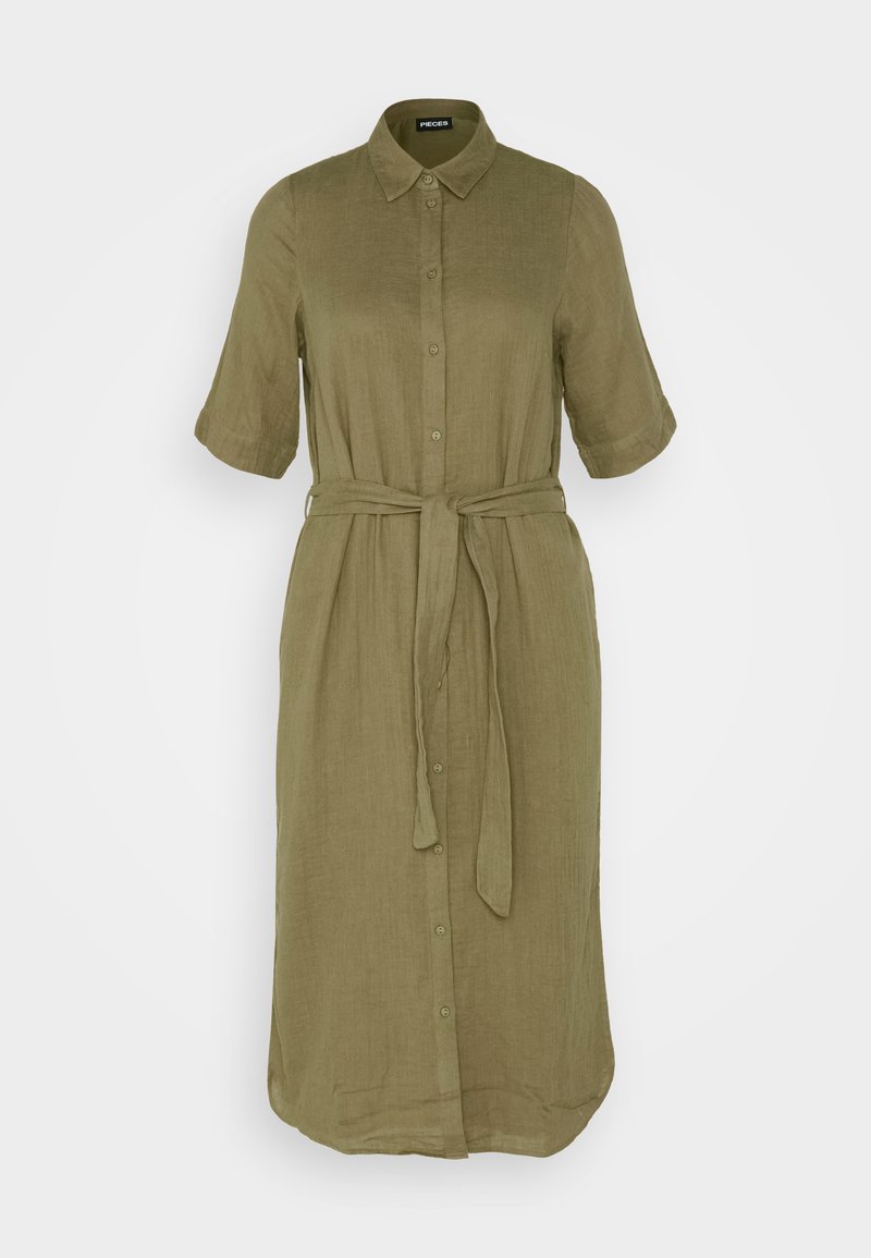 Pieces Blousejurk olijfgroen