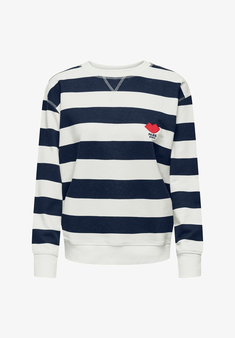 JDY Sweatshirt - weiß blau