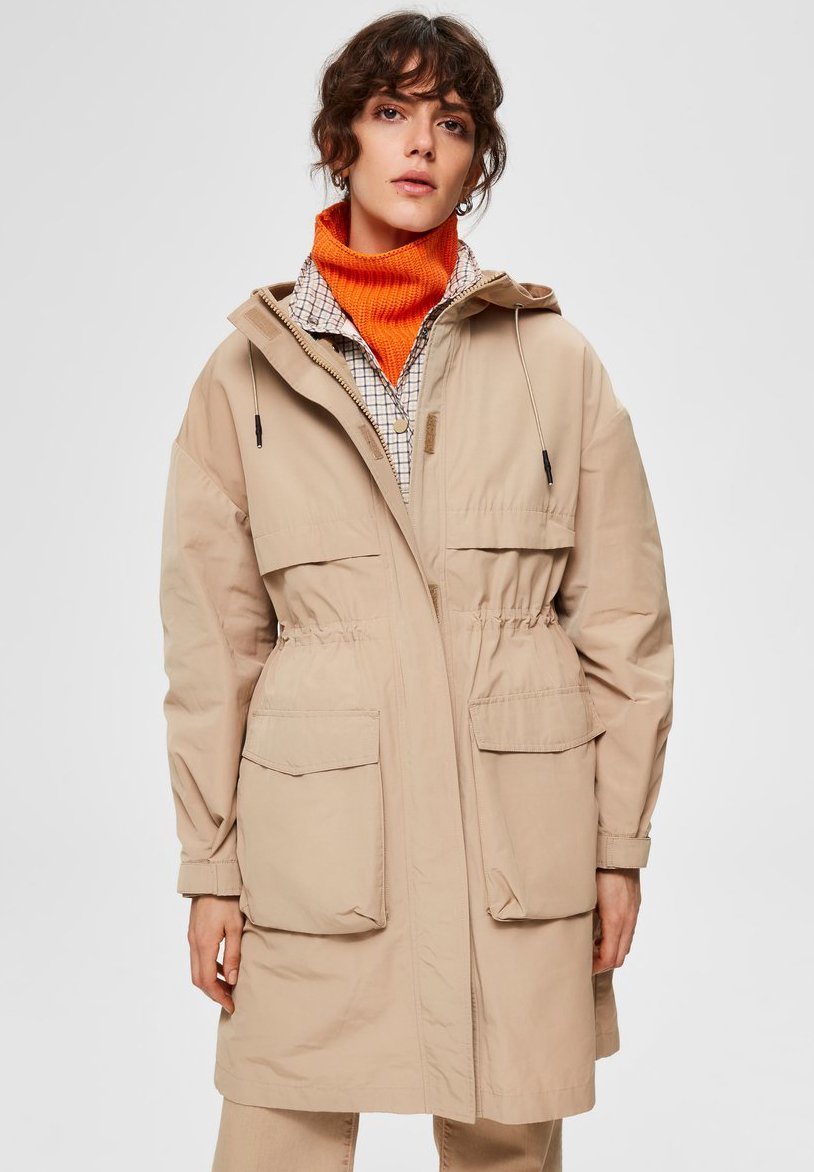 Selected Femme Parka Cornstalk Beige Zalando De