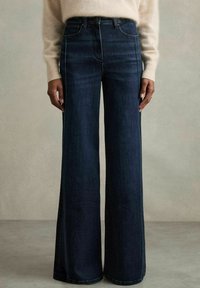 Reiss HEATHER STRETCH WIDE LEG  - Leveälahkeiset - dark blue