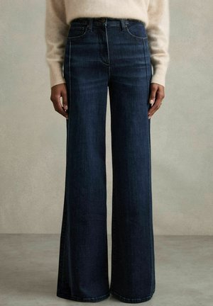 Reiss HEATHER STRETCH WIDE LEG  - Wide Leg - dark blue