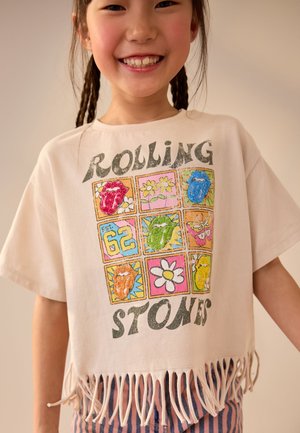 Next, REGULAR FIT - ROLLING STONES FRINGE - Trükipildiga T-särk - neutral