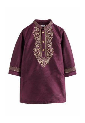 EMBROIDERED KURTA -REGULAR FIT - Cămașă - burgundy red
