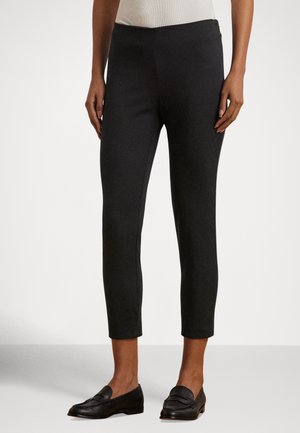 STRETCH TWILL SKINNY CROPPED PANT - Nohavice - black