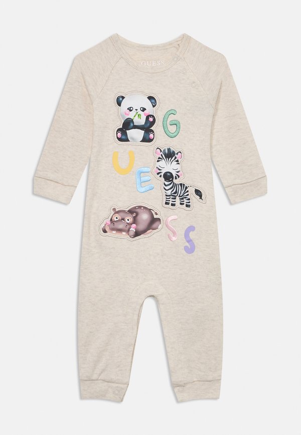 BABY INTERLOCK OVERALL UNISEX - Sleep suit - light oatmeal