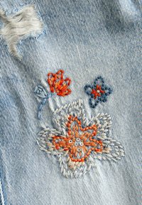 Next JOGGERS STANDARD - Jeans relaxed fit - denim lightwash embellished