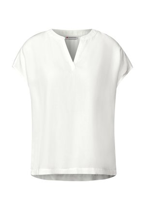Street One SPLIT NECK - Blouse - weiß