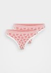 ONLHOLLY PATTERN THONG 2 PACK - Tange - chalk pink/red