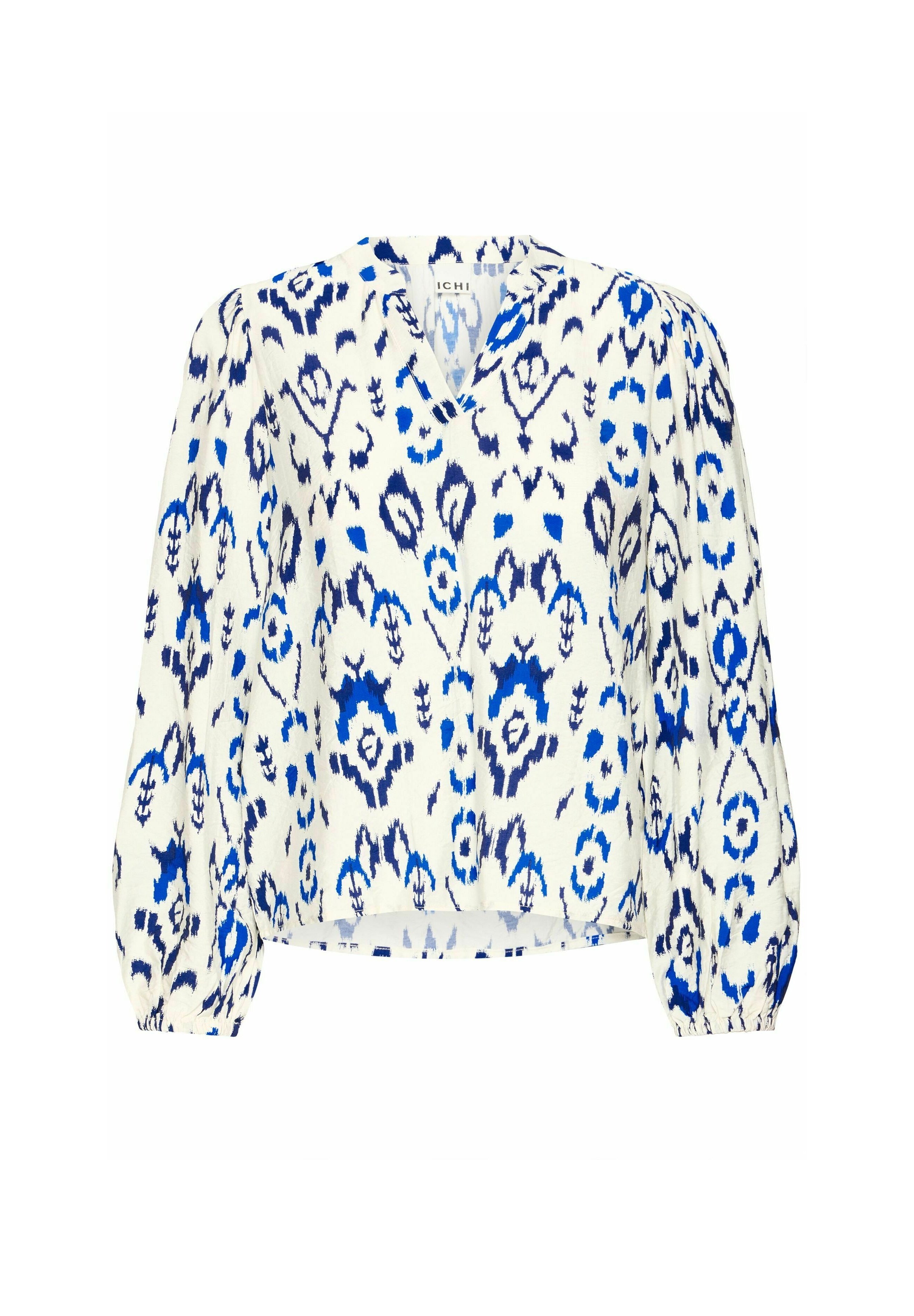売れ筋商品|||イチ シャツ レディース トップス IXHARPER - Blouse - medieval blue print ICHI IXHARPER - Blouse - medieval blue print/blauw - Zalando.nl