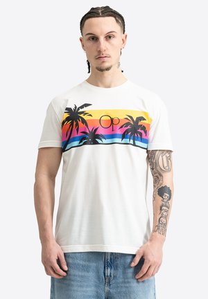 Ocean Pacific, OCEAN PACIFIC HERREN T-SHIRT NORMALE PASSFORM STOCKED - Print T-shirt - ecru multicolour