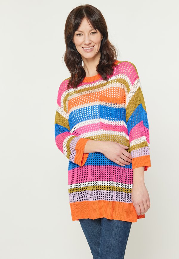 Strickpullover - multicolour orange