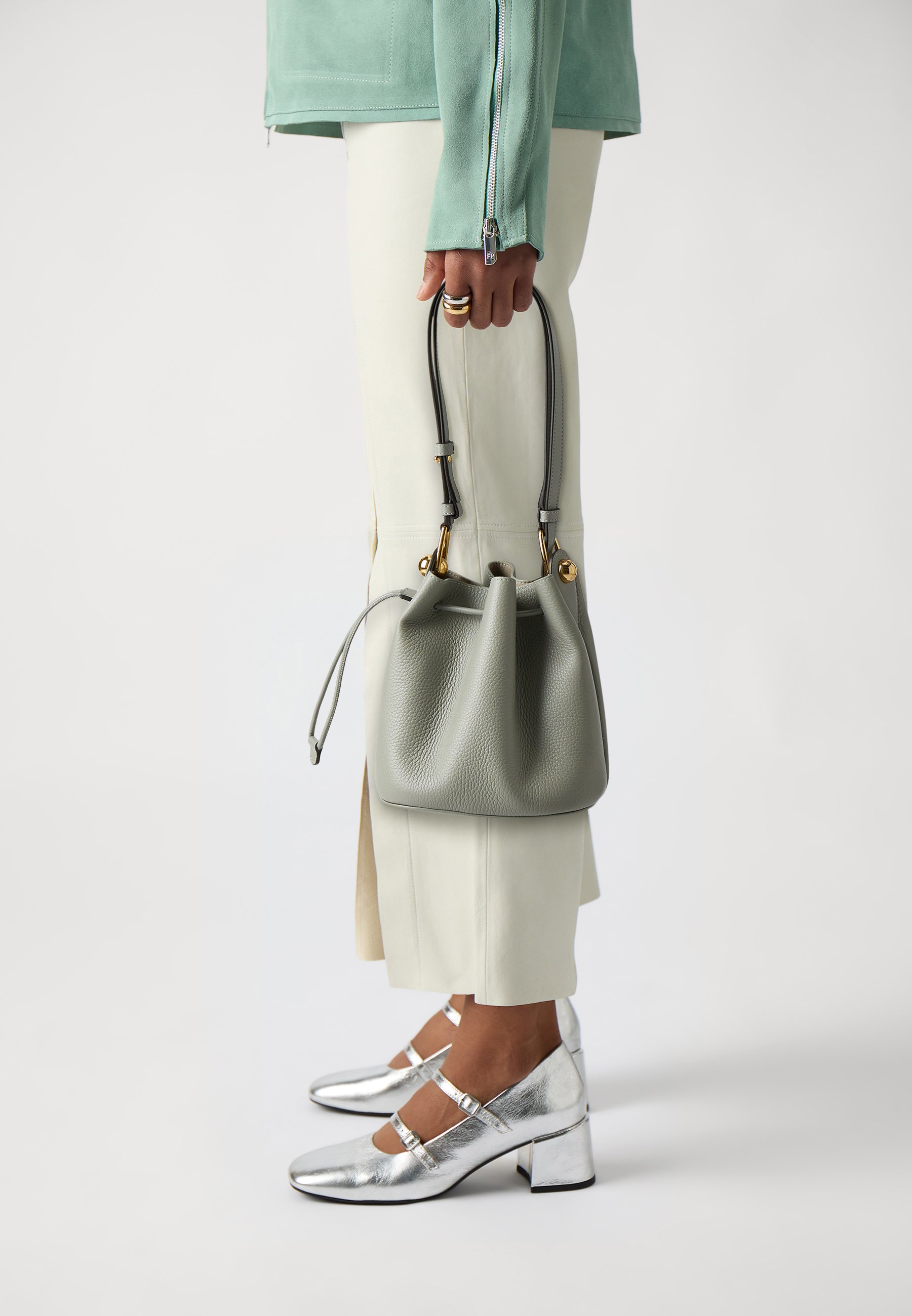 Furla SFERA MINI BUCKET BAG - Cross body bag - agave