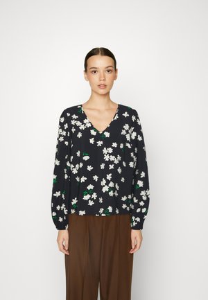 Object OBJNUUK LEONORA VNECK - Blúzka - black