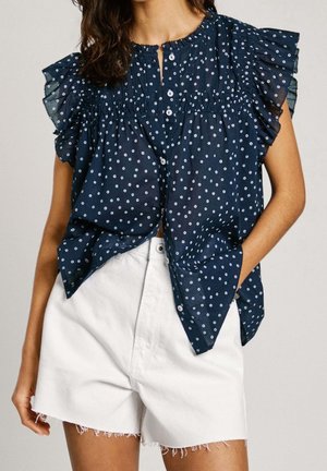 Button-down blouse - dark blue