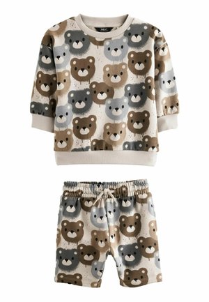 Next ALL OVER PRINT SET - Sweater - neutral drippy bear