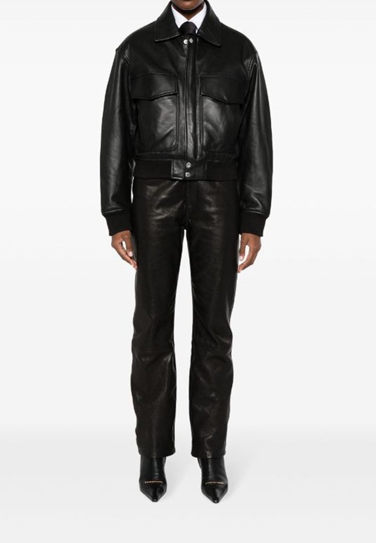 Each x Other Leren jas zwart